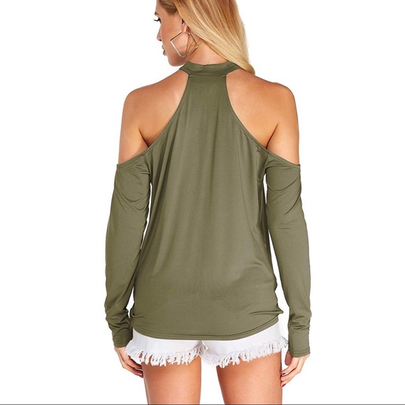 Cold Shoulder Long Sleeve Top - Picture 4 of 6